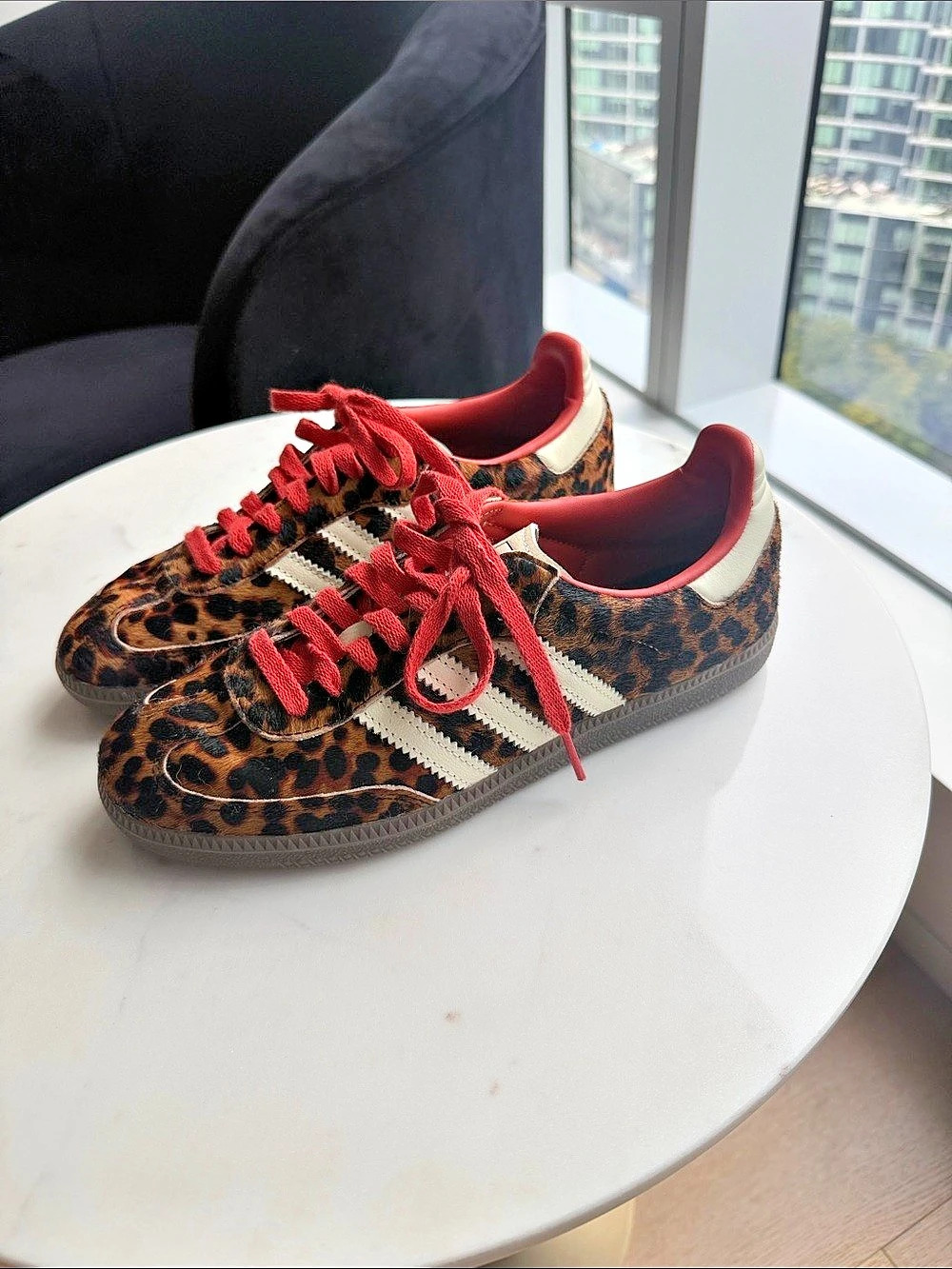 adidas Samba OG Red Leopard Sneakers US 7.5